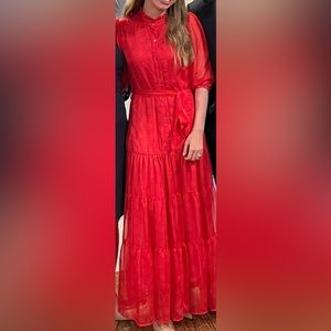 Beautiful pink and orange maxi dress🩷🧡